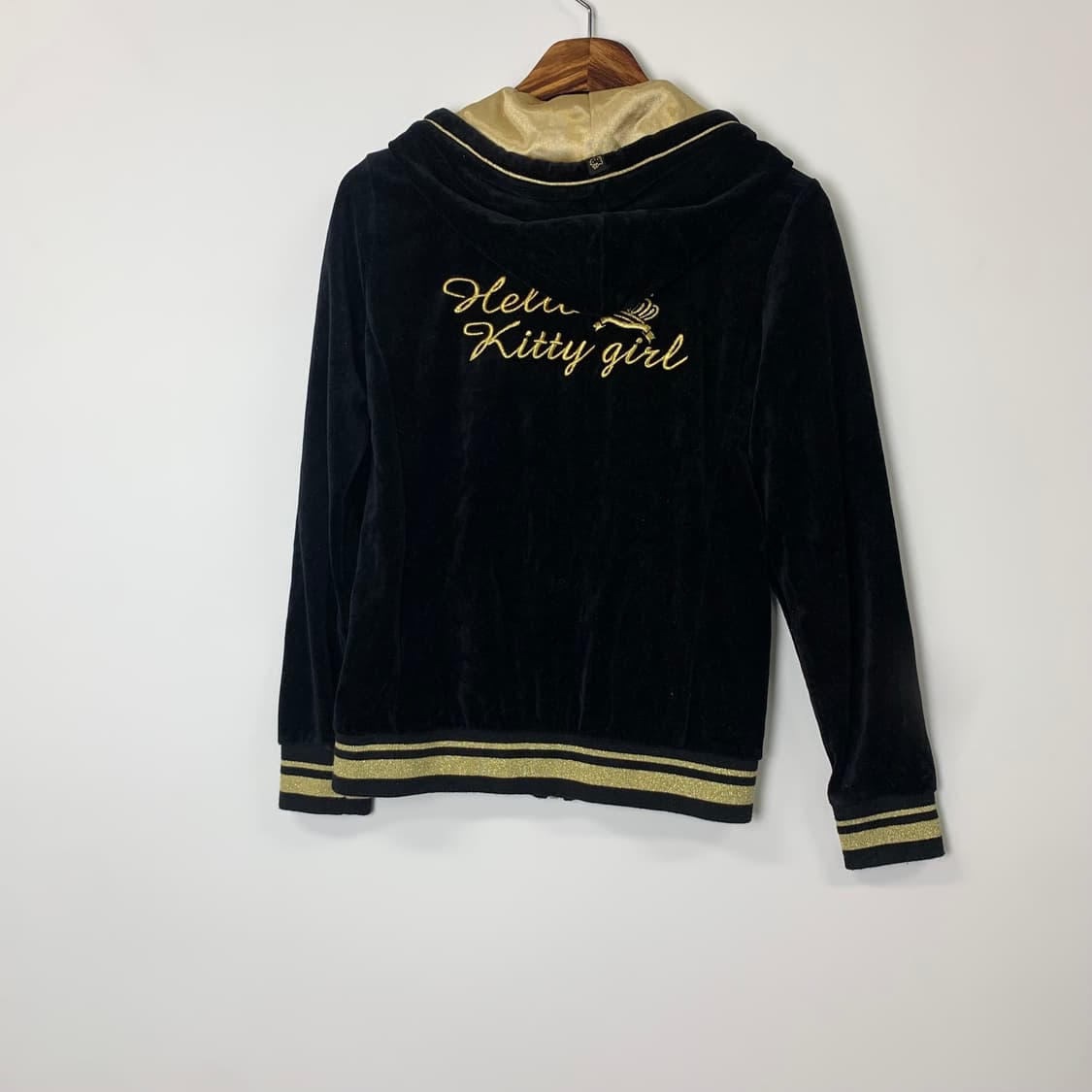 Vintage 빈티지 y2k 와투케 벨루어 벨벳 후드집업 상품이미지4