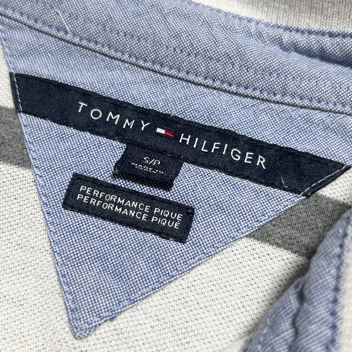 [M] Tommy 타미힐피거 스트라이프 코튼 반팔 카라티 상품이미지4