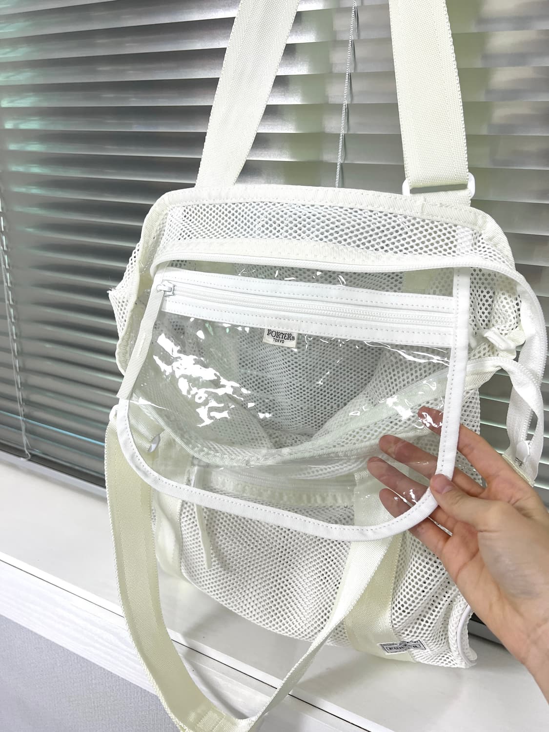 PORTER - MESH SHOULDER TOTE BAG (White) 상품이미지10