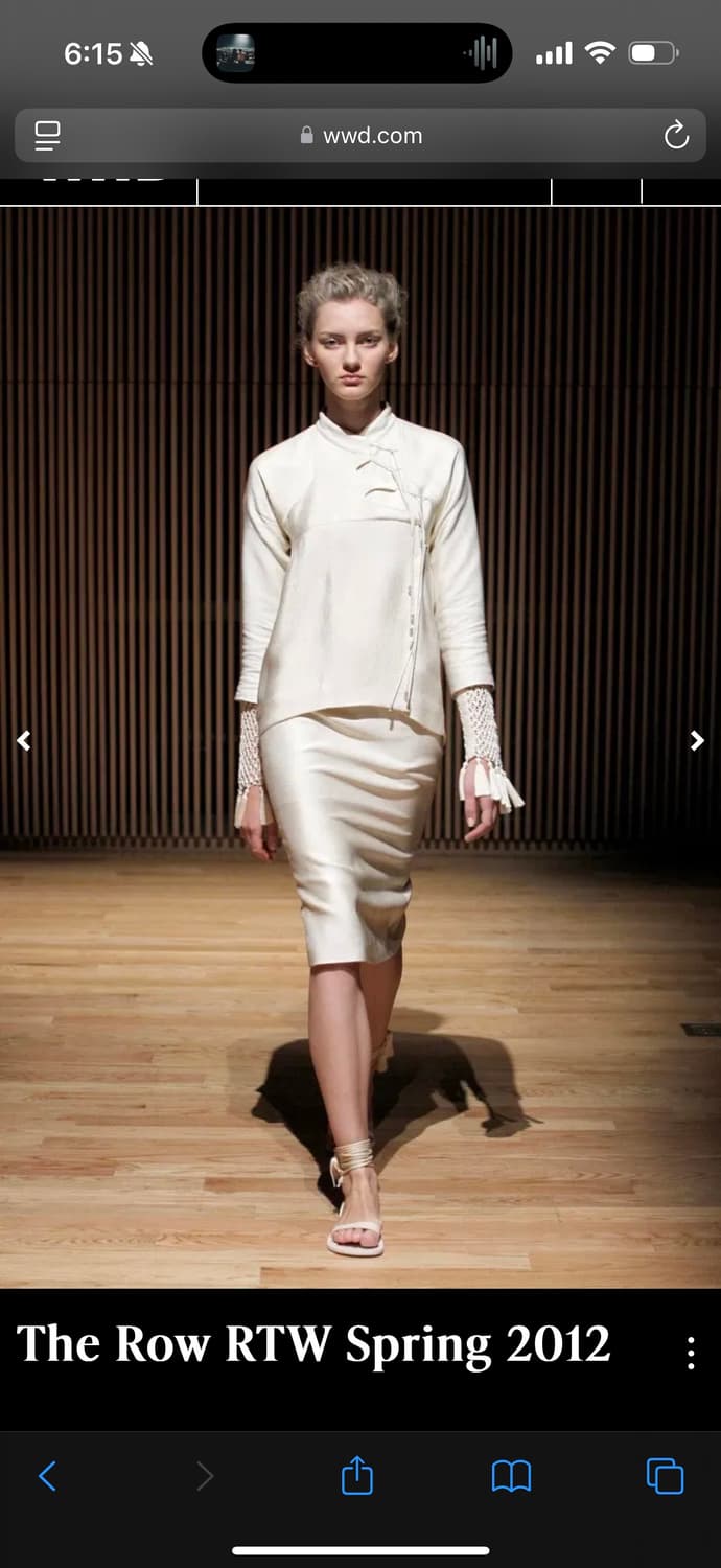 더 로우 2012 런웨이 asymmetric 실버참 새틴자켓 상품이미지7