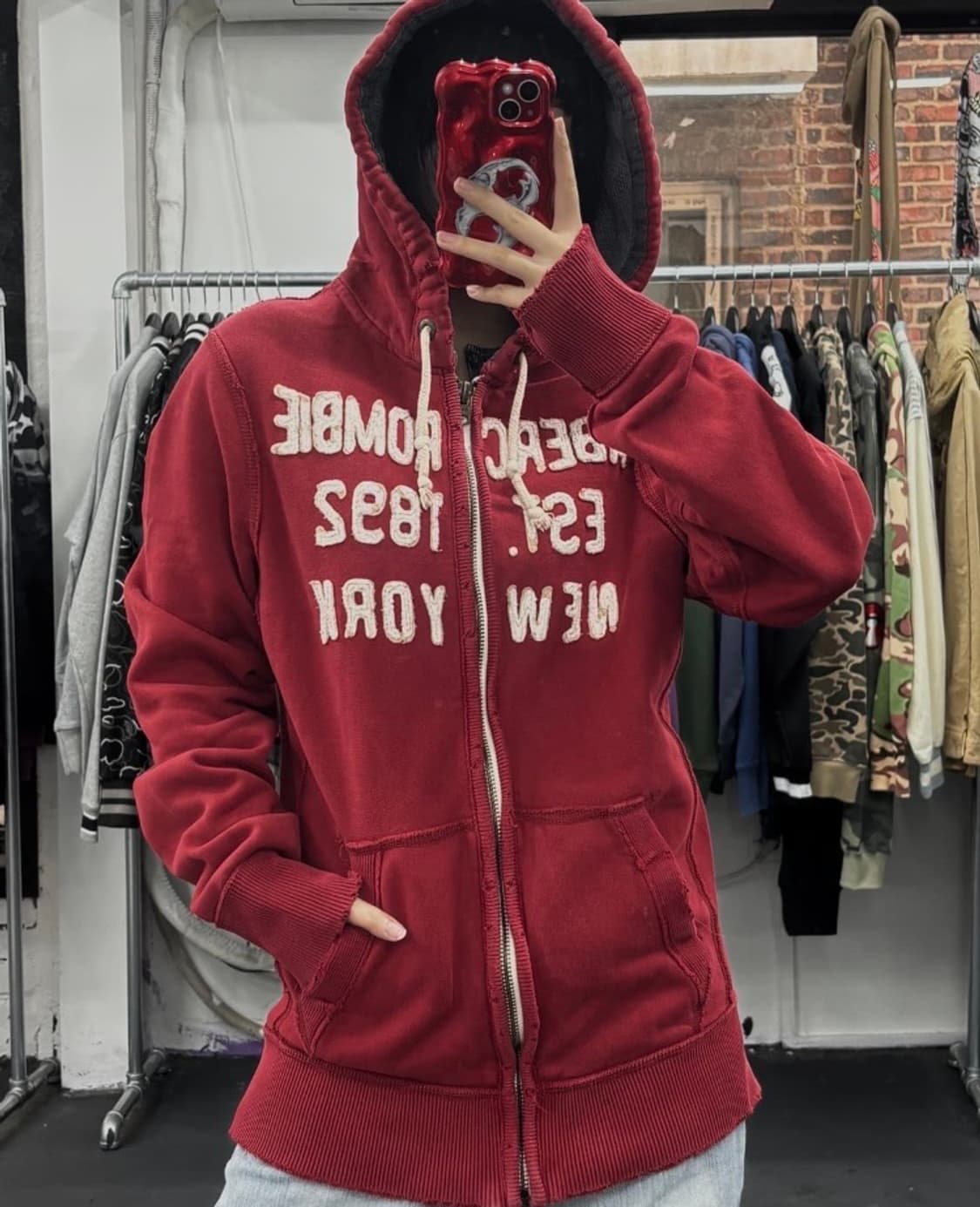 양홍원 아베크롬비 후드집업 레드아담스 마운틴 상품이미지2