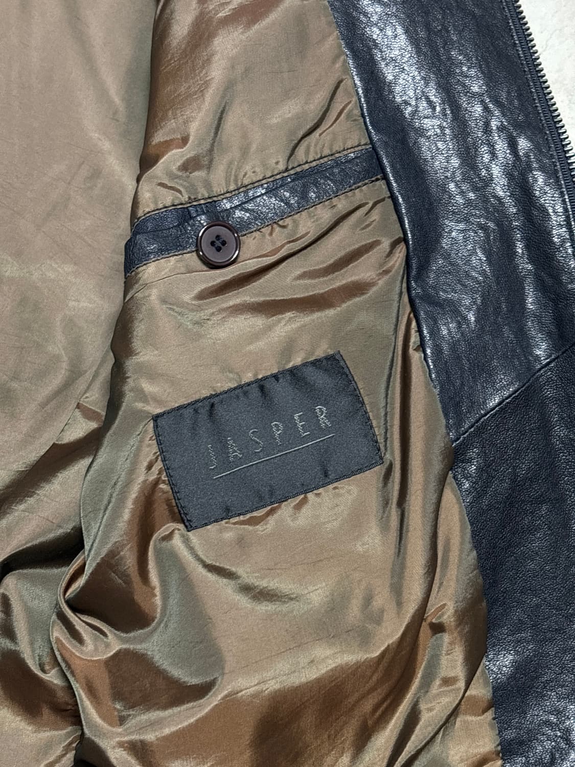 빈티지 카페레이서 쉽스킨 레더 자켓 상품이미지8