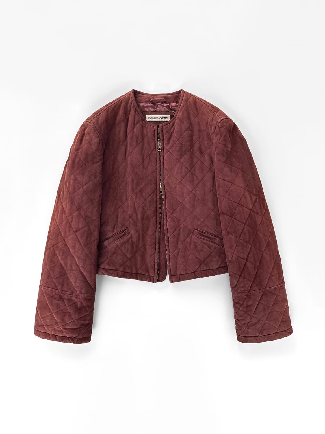 90~00s 엠포리오 아르마니 퀼팅 스웨이드 자켓 상품이미지1