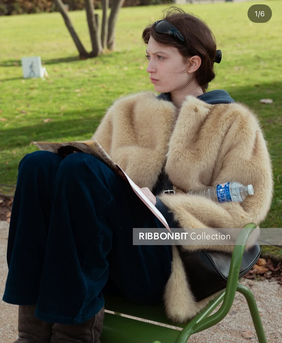 리본빛 Jade Fur Coat - Ivory 상품이미지5