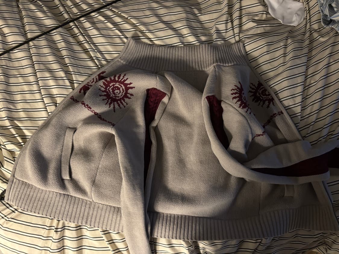 아캄(akkam) Sun Jacquard Zip-Up Sweater(1) 상품이미지4