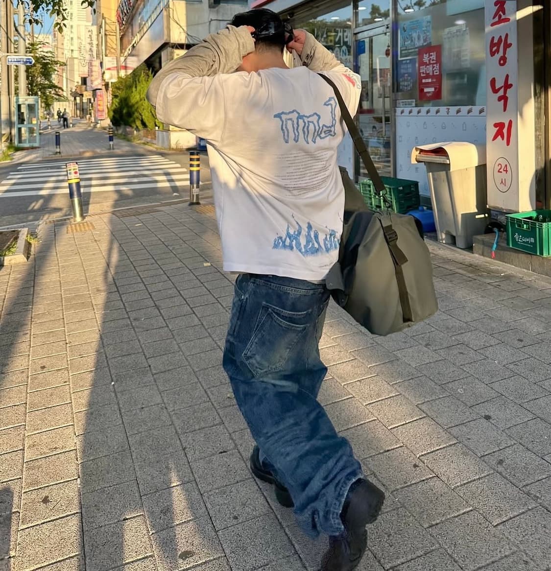 논노드 더블 포켓 재패니즈 데님 미드 블루 상품이미지1