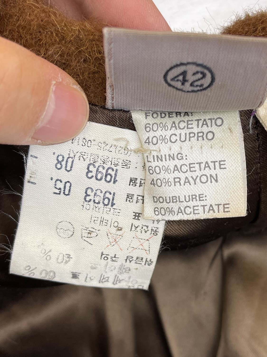 크리지아 90s 이탈리아 모헤어 코트 상품이미지8