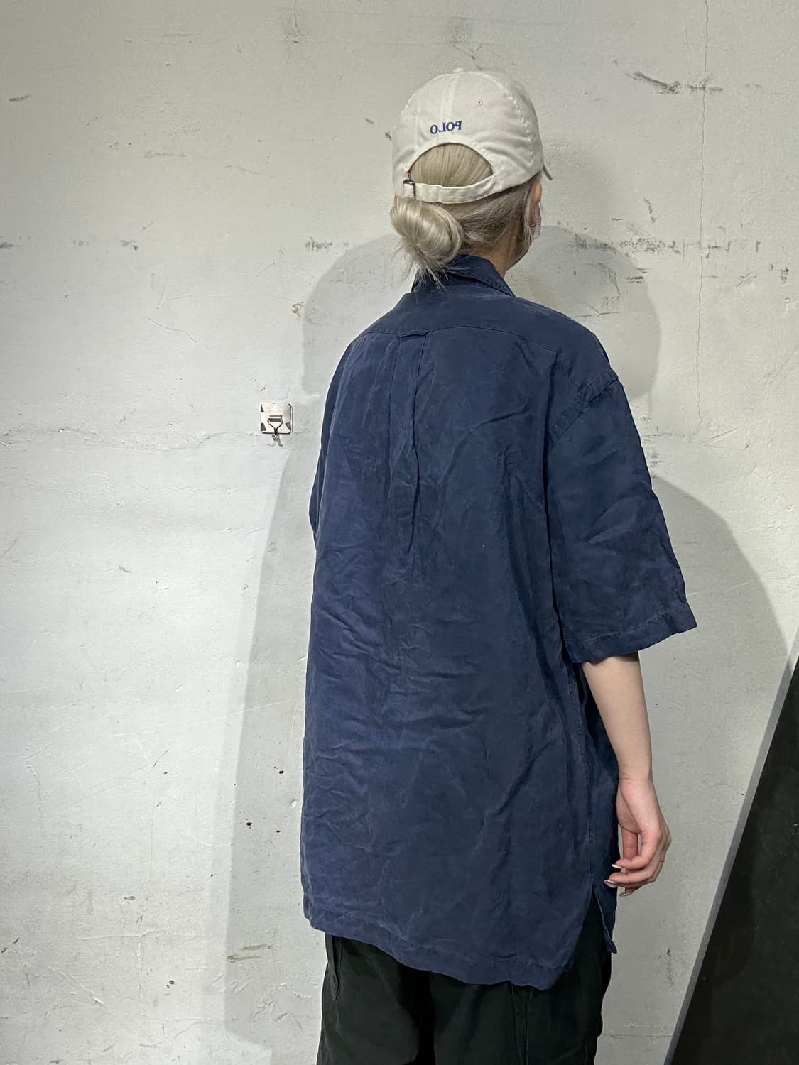 폴로 랄프 로렌 네이비 오버핏 반팔 셔츠 M 상품이미지3