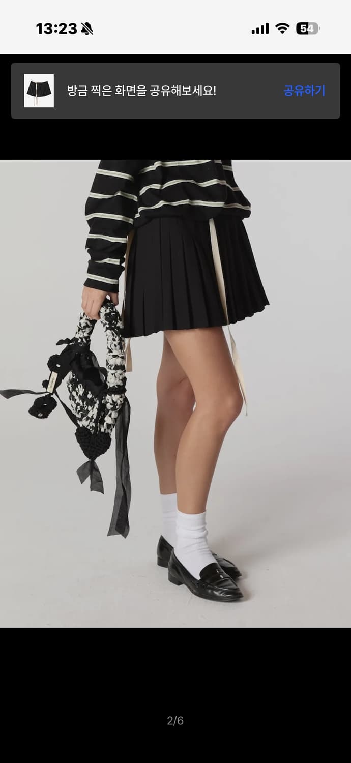 글로니 RILEY PLEATED MINI SKIRT (BLACK) 상품이미지2