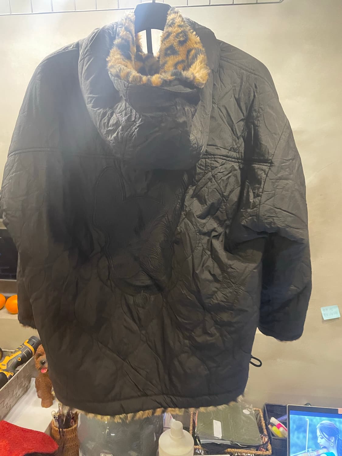 라이프워크 레오파드 후리스점퍼 프리사이즈  상품이미지4