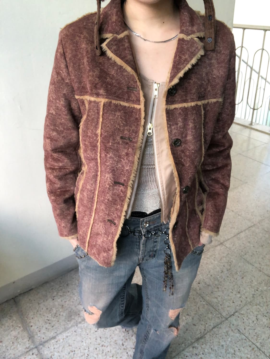 vtg shearling jk 상품이미지6