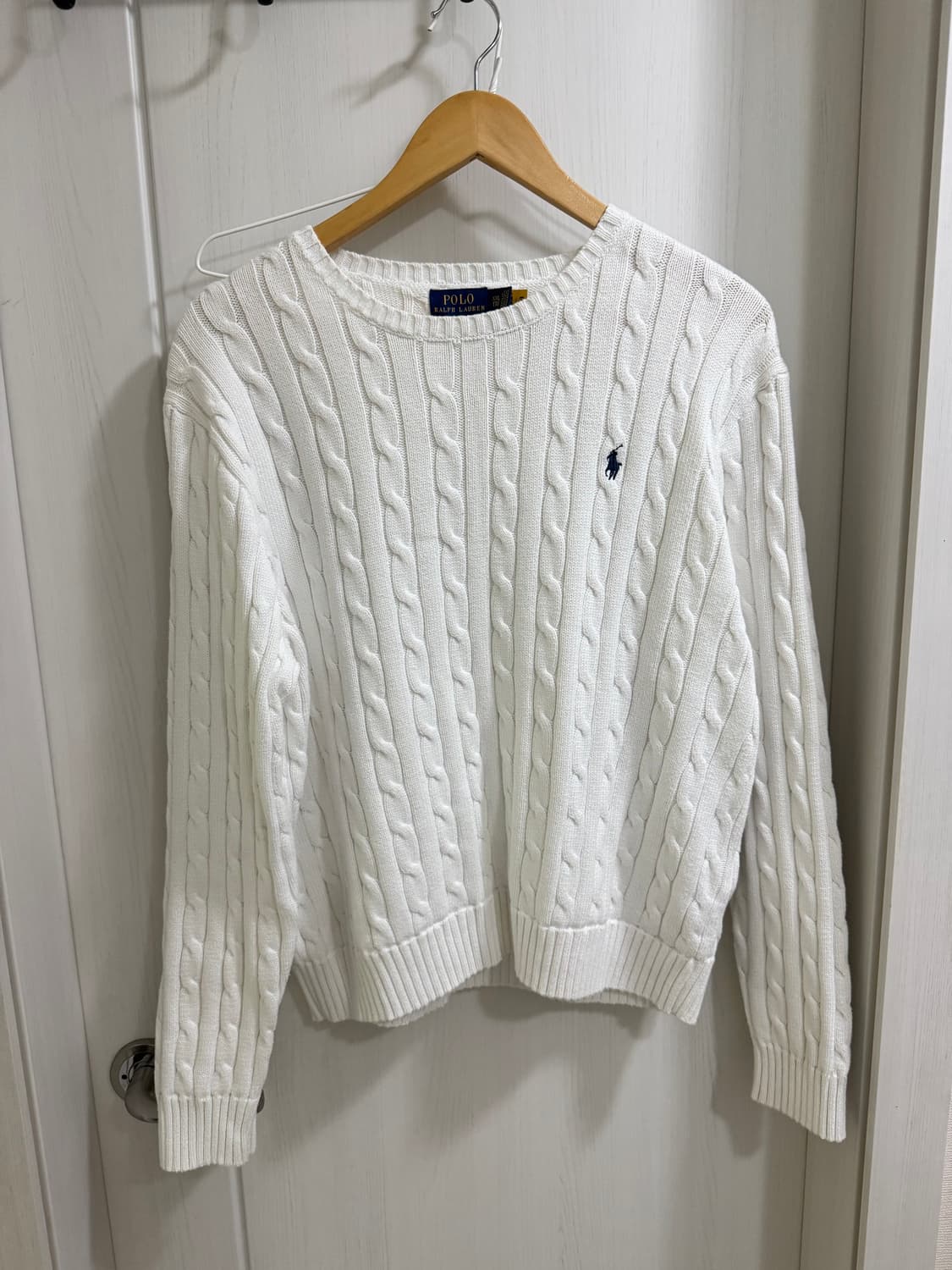 폴로 랄프로렌 케이블 니트 화이트 상품이미지1