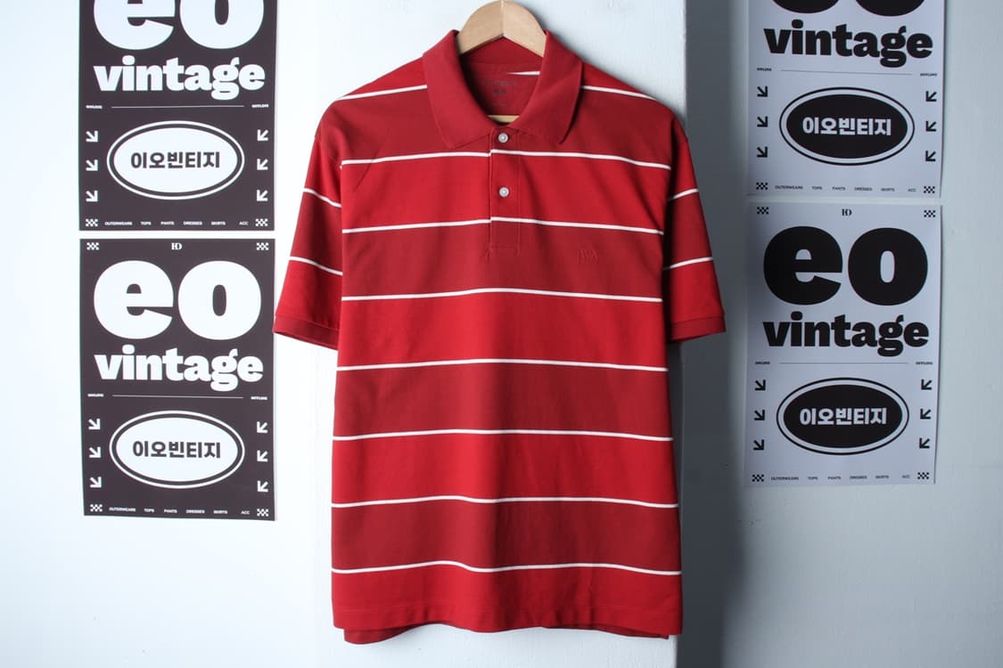 (L-XL) 유니클로 반팔 카라 티셔츠 JW앤더슨 협업 레드-H32509 상품이미지2