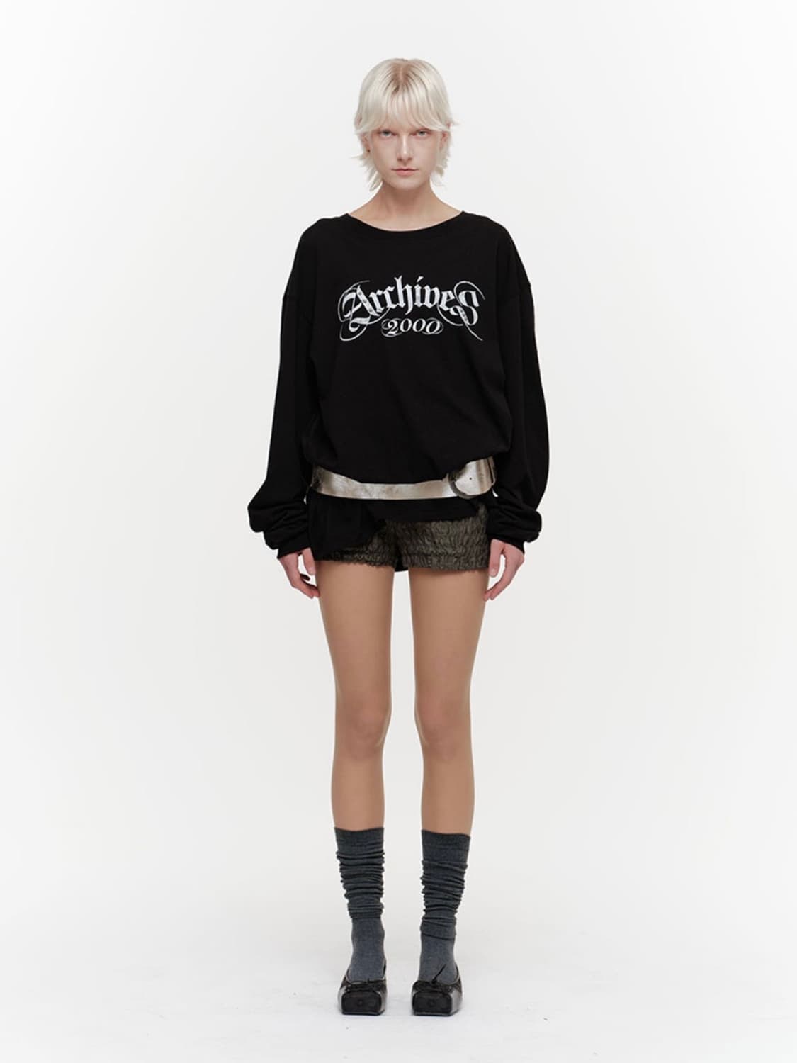 2000아카이브스 오버사이즈 티셔츠 블랙 새상품 상품이미지3