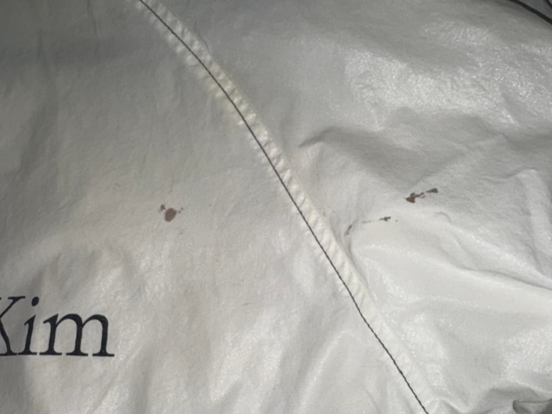 마뗑킴 로고 코팅 점퍼 아이보리 상품이미지4