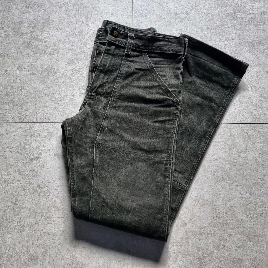 80s USA Gung Ho 더블니 스트레이트 팬츠 32/32 상품이미지1