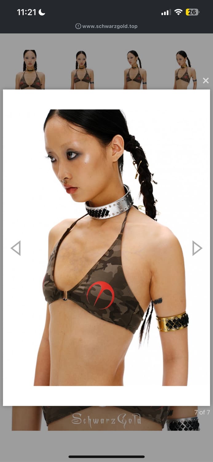 schwarzgold leather choker 상품이미지2