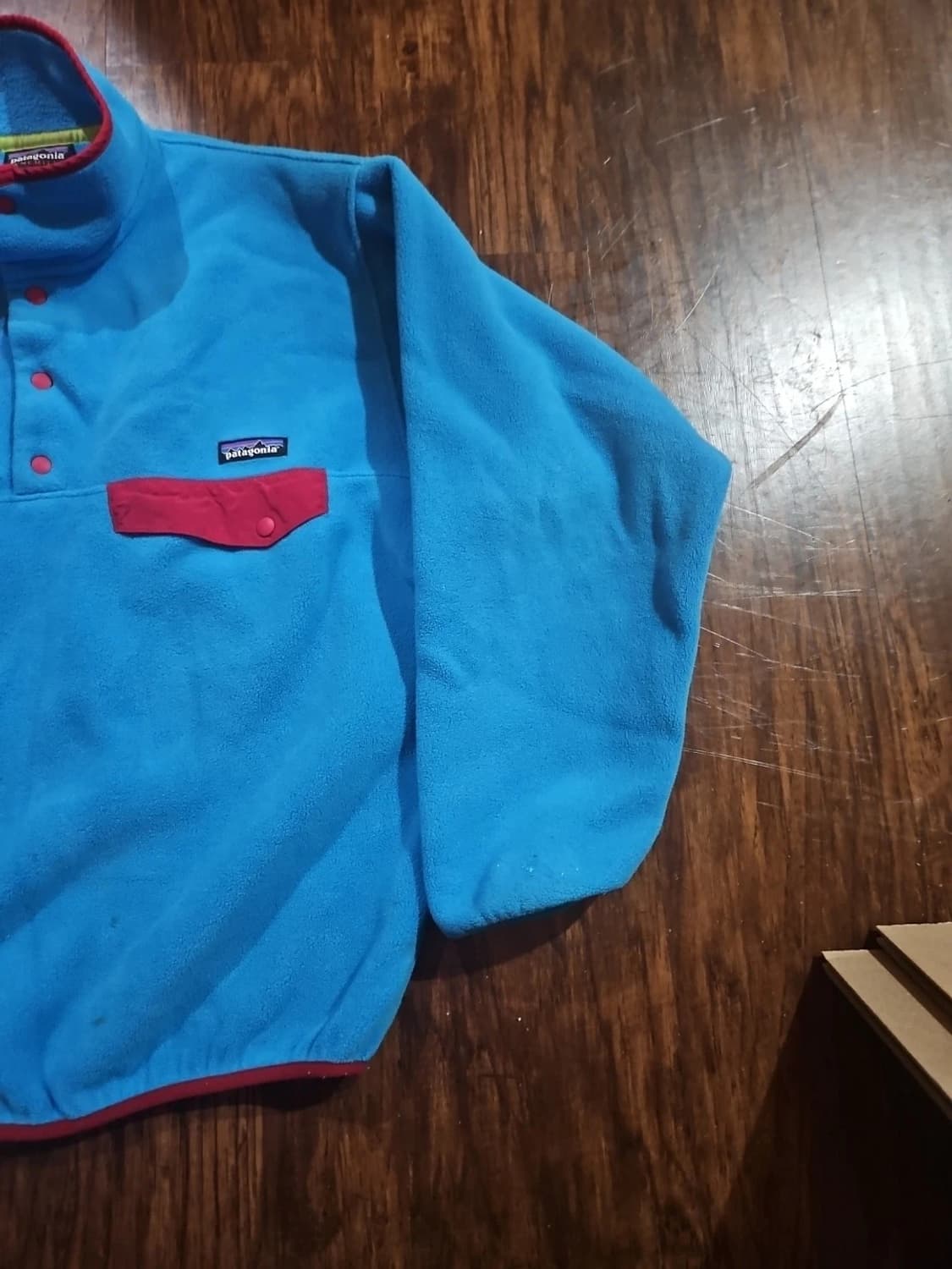 10s 파타고니아 신칠라 스냅-T 블루/레드 상품이미지3