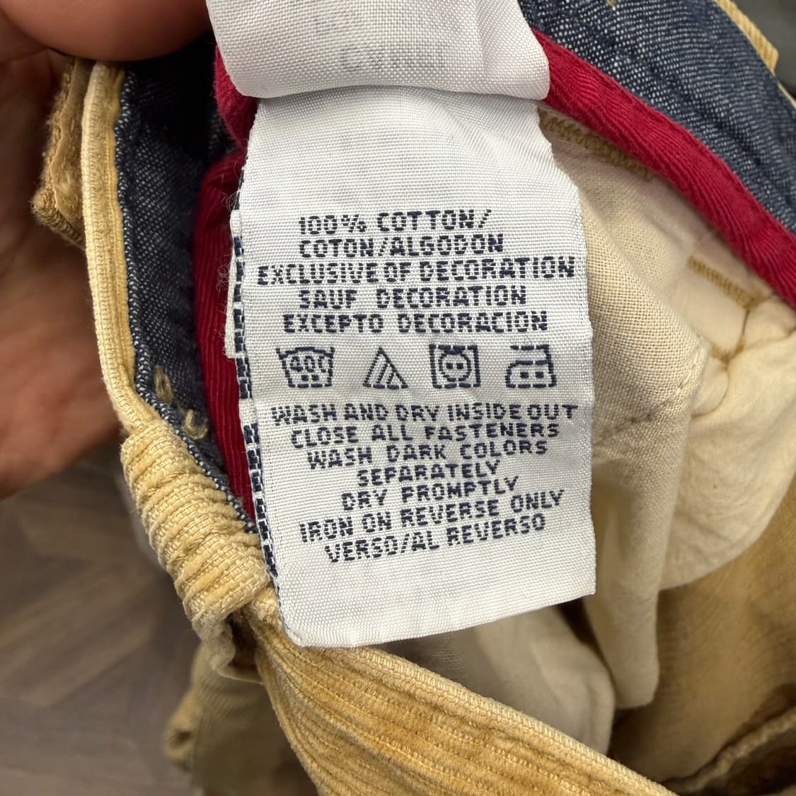 타미힐피거 코듀로이 워크팬츠 카고포켓 비조 디테일 카멜 상품이미지2