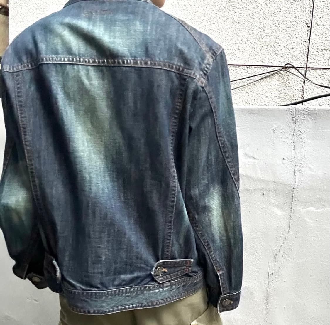 빈티지 00s 에드윈 바이커 오버핏 데님 자켓 상품이미지2