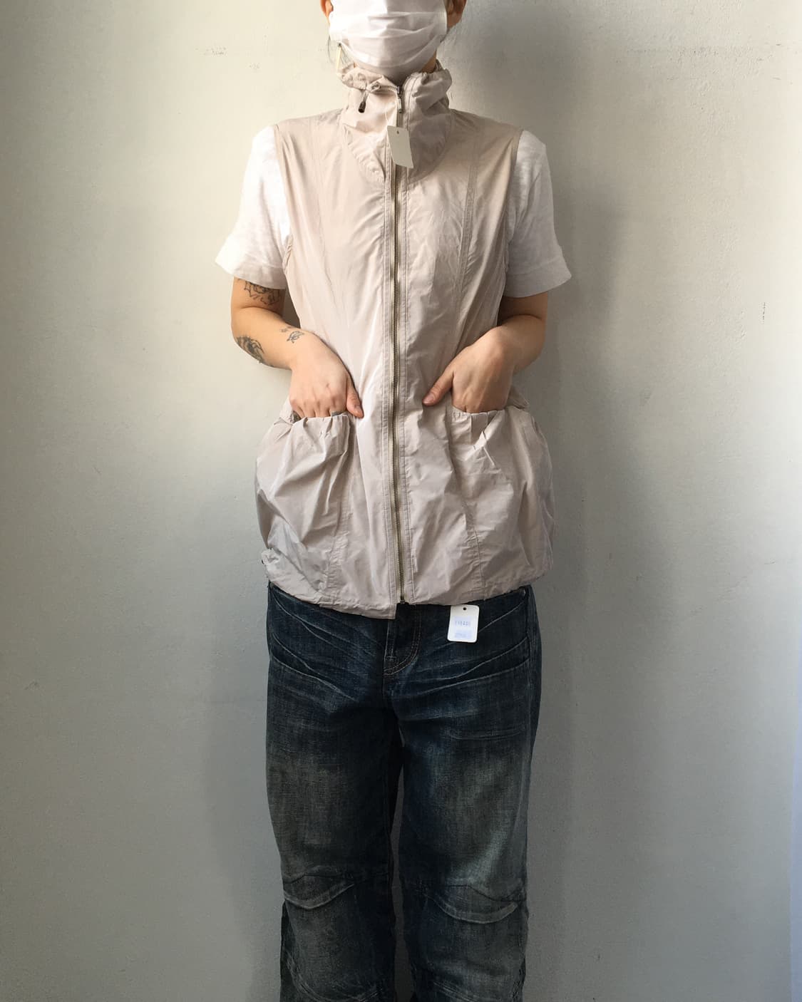 High neck glossy vest 상품이미지7