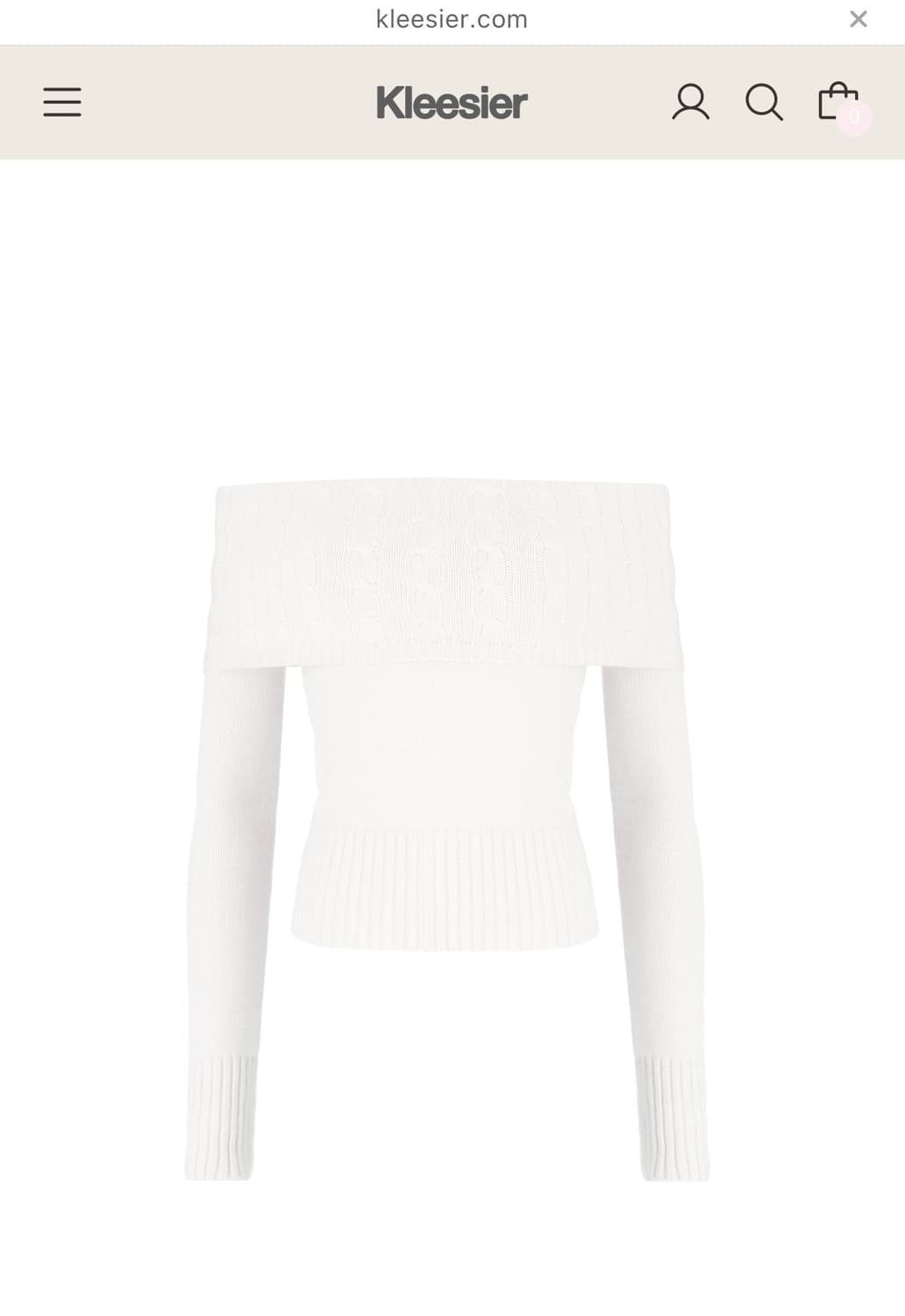 클리시어 Cupcake off-shoulder cable knit 상품이미지1