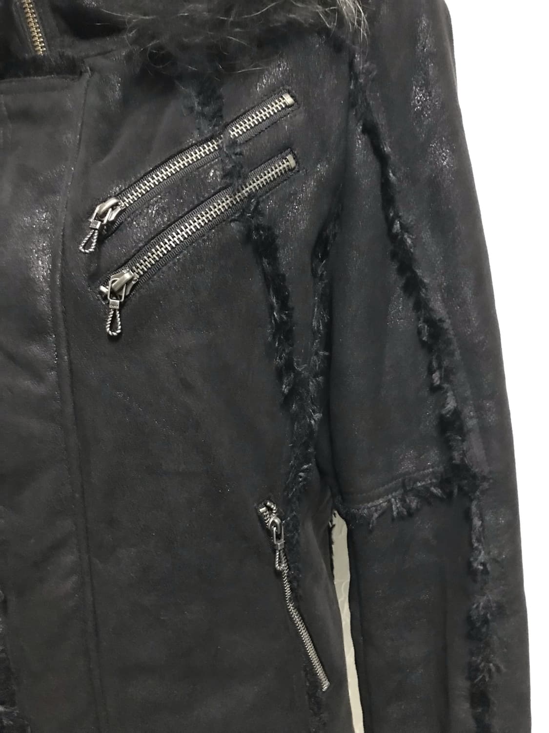 택포•빈티지 fuga 시어링 라쿤퍼 후드 n2b 무스탕 자켓 상품이미지4