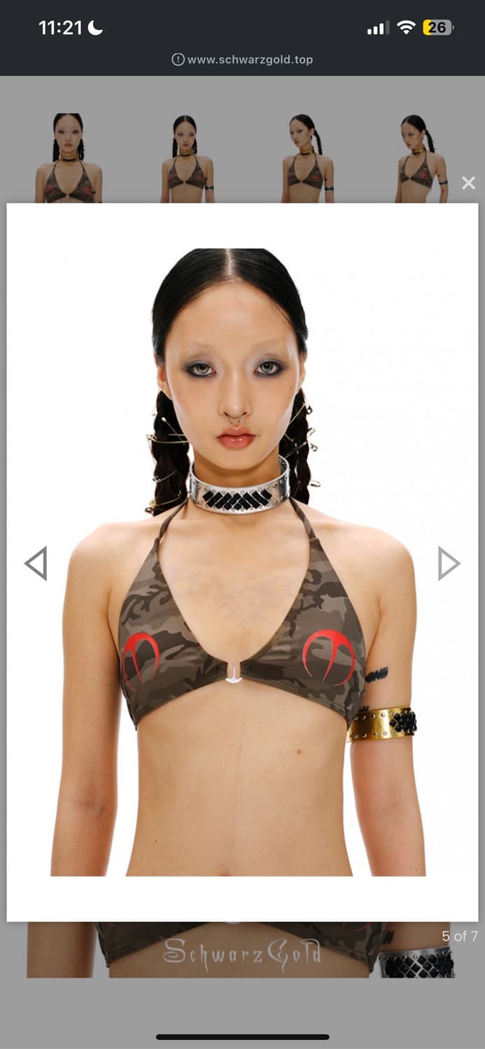 schwarzgold leather choker 상품이미지1