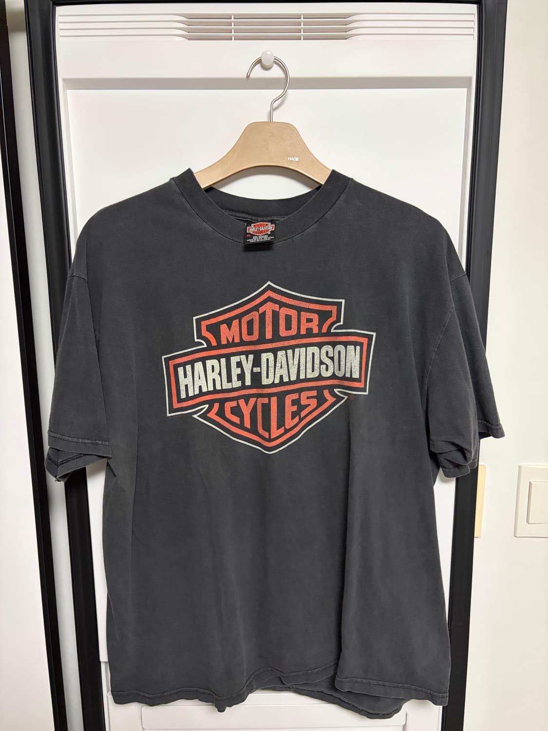 [XL] 빈티지 90s 할리데이비슨 티셔츠 방패로고 made in usa 상품이미지1