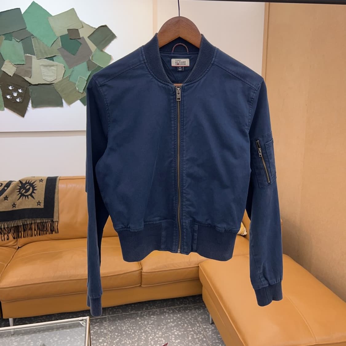 타미힐피거 올드스쿨 네이비 숏 블루종 자켓 95 C05036  상품이미지1
