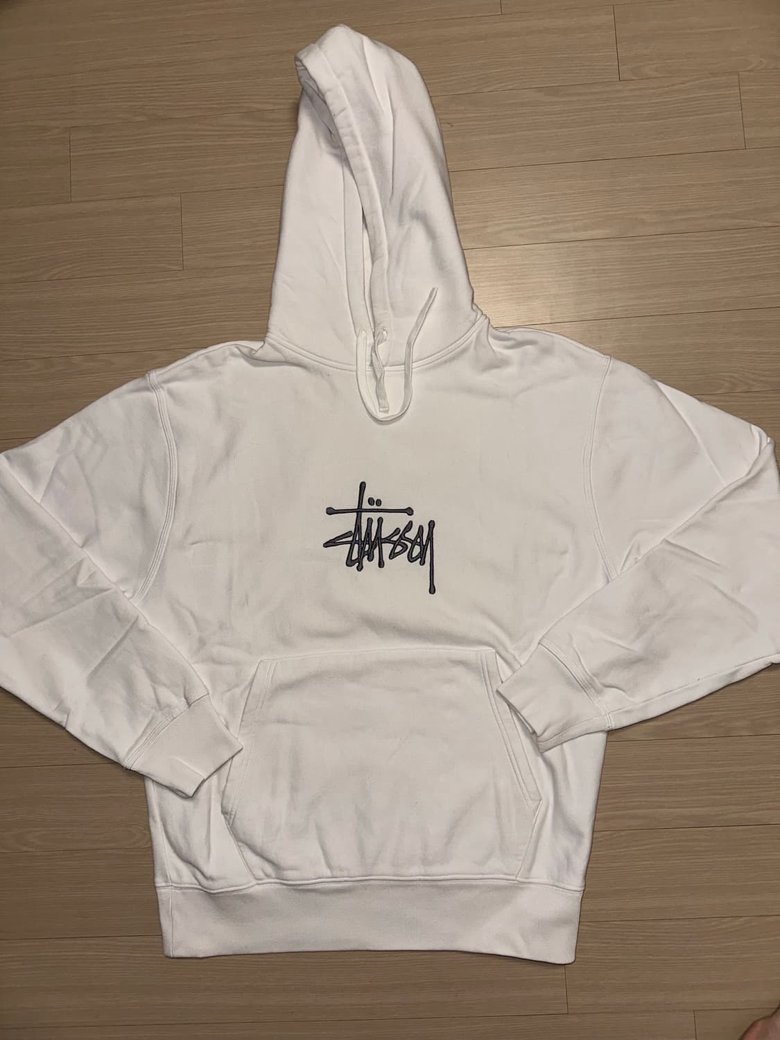 Stussy Stock Logo Applique Hoodie 상품이미지1