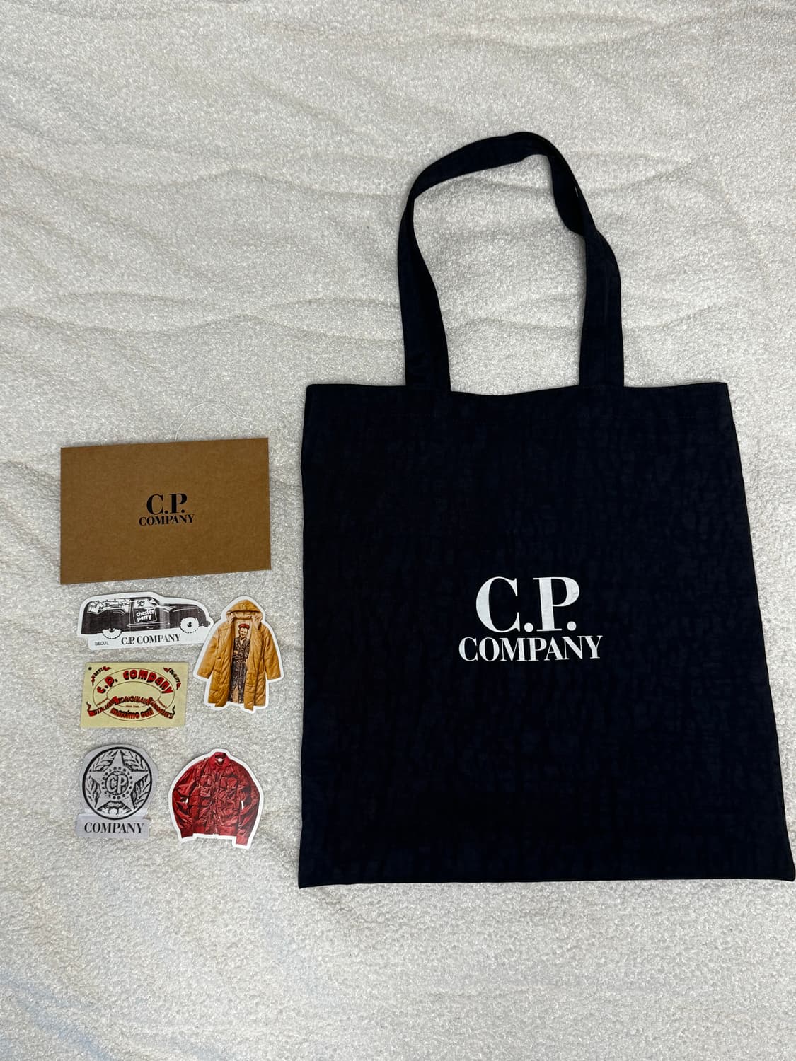 CP 씨피 컴퍼니 네이비 나일론 토트백 + 스티커팩 상품이미지1