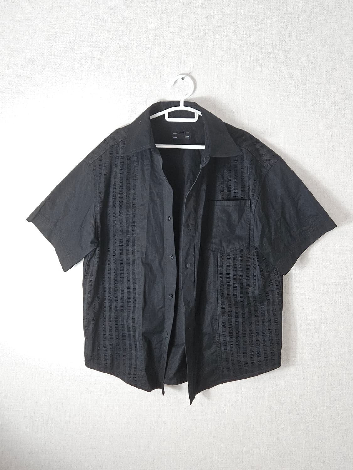 메종미네드 오버 웹 하프셔츠 반팔셔츠 블랙 M 상품이미지1