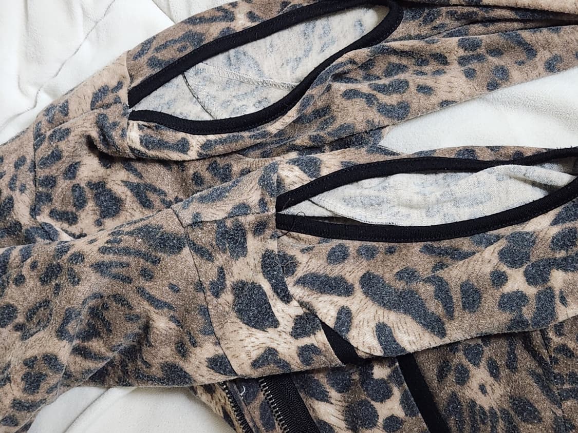 갸루 y2k 펑크 레오파드 후드 상품이미지3