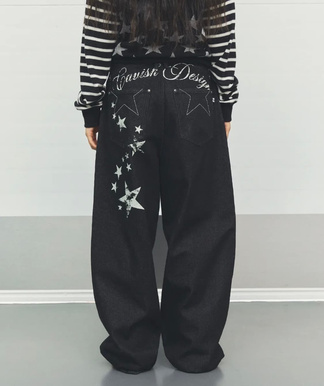 W MILKY WAY DENIM PANTS BLACK 상품이미지1