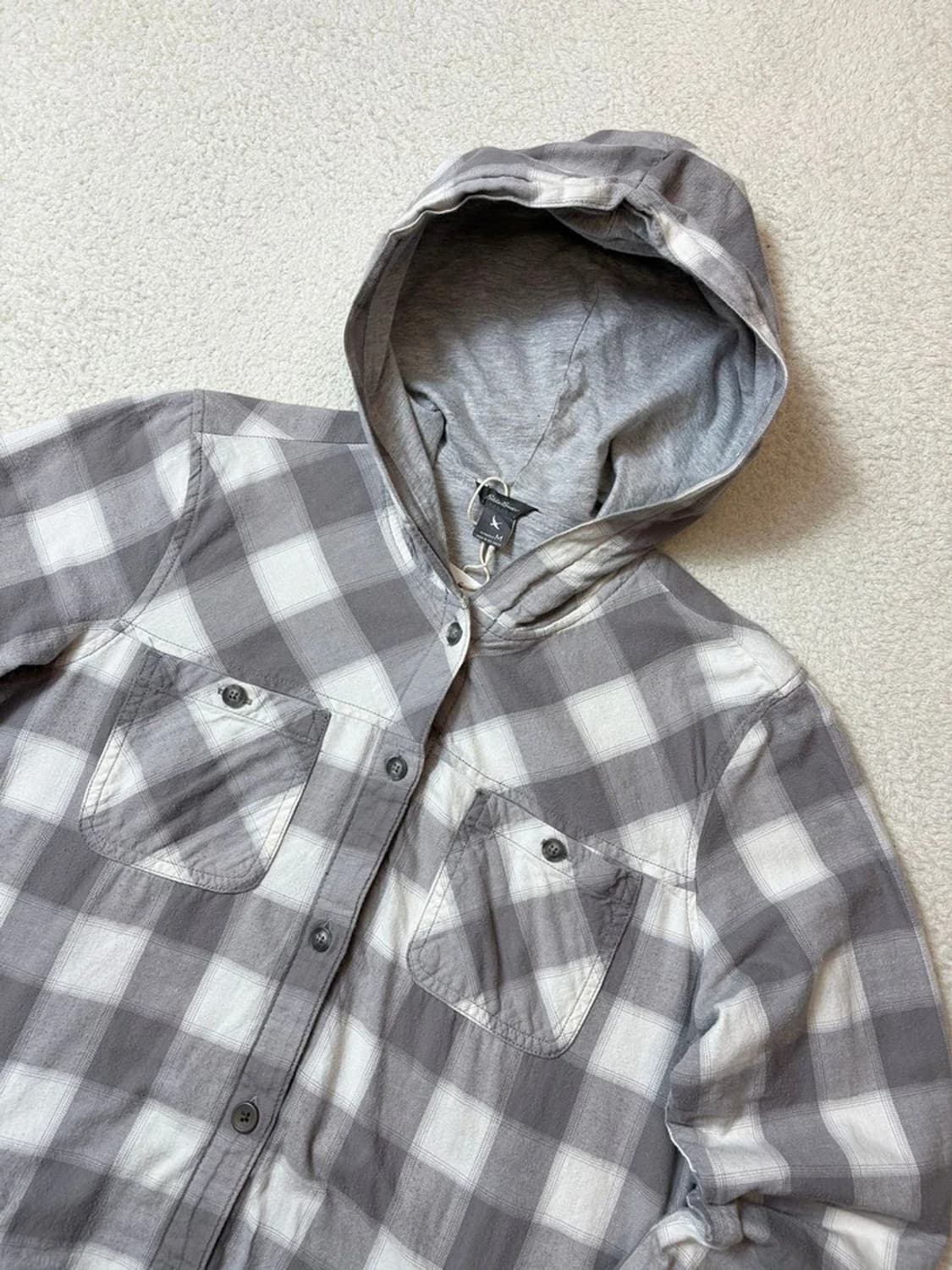 에디바우어 00's 우먼스 플란넬 후드 셔츠 자켓 PN6496 상품이미지2