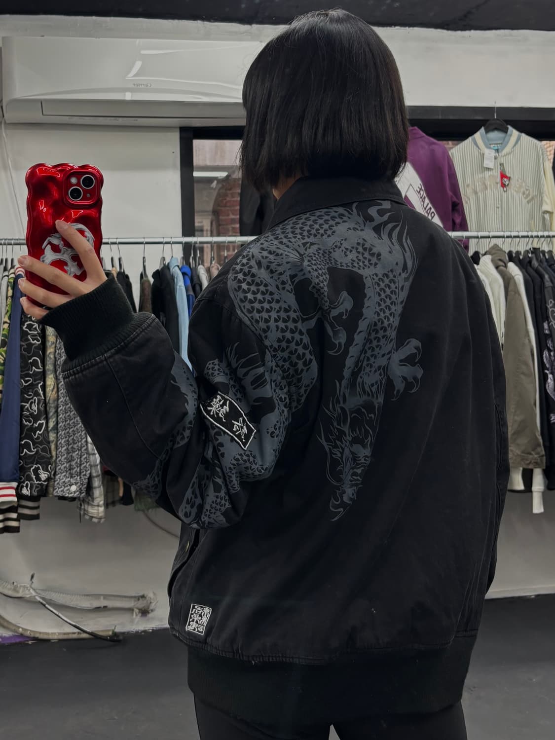 카라쿠리 타마시 오리엔탈 드래곤 워크자켓 상품이미지5