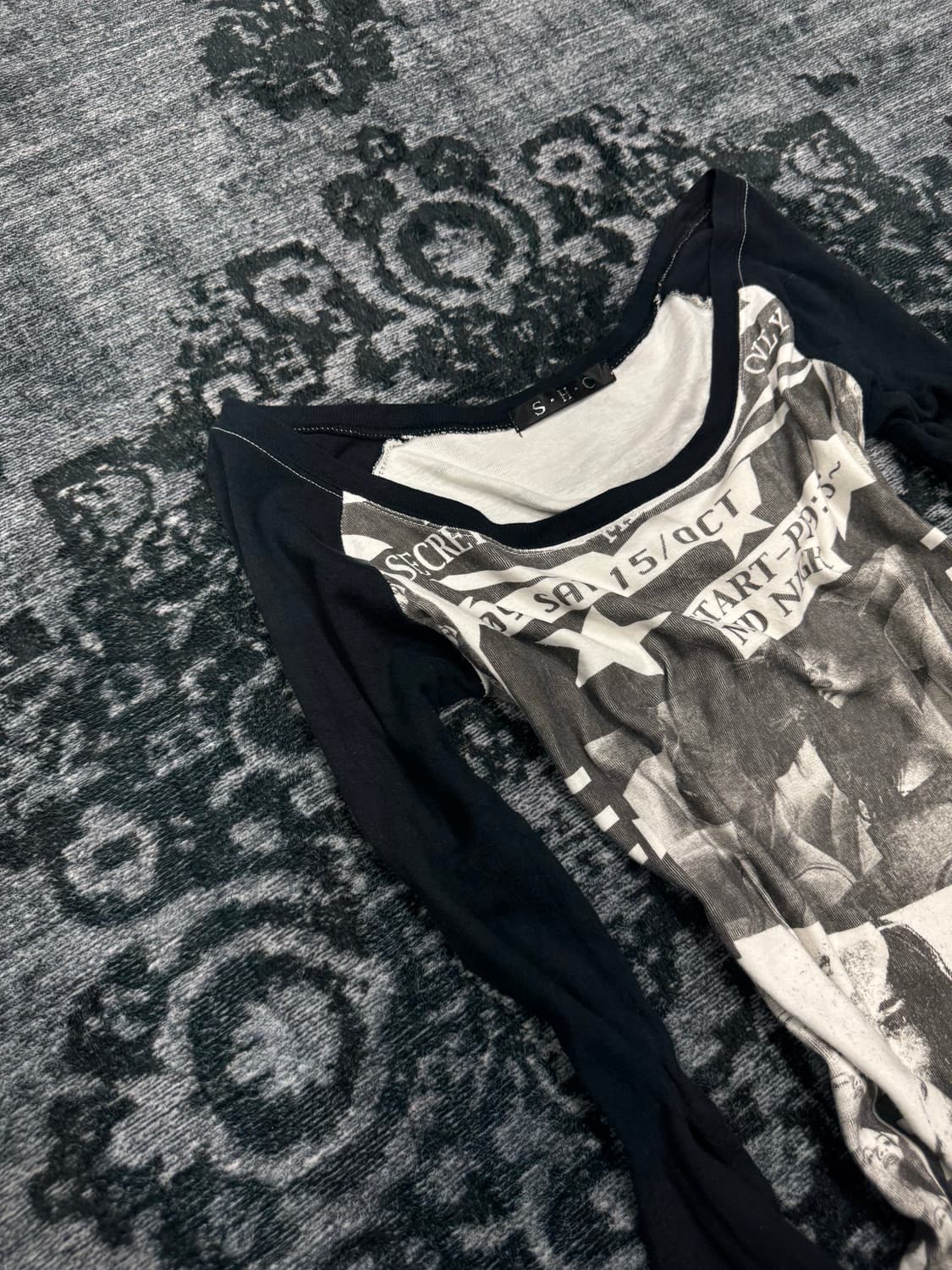 Shc punk printing raglan cut sew 상품이미지2
