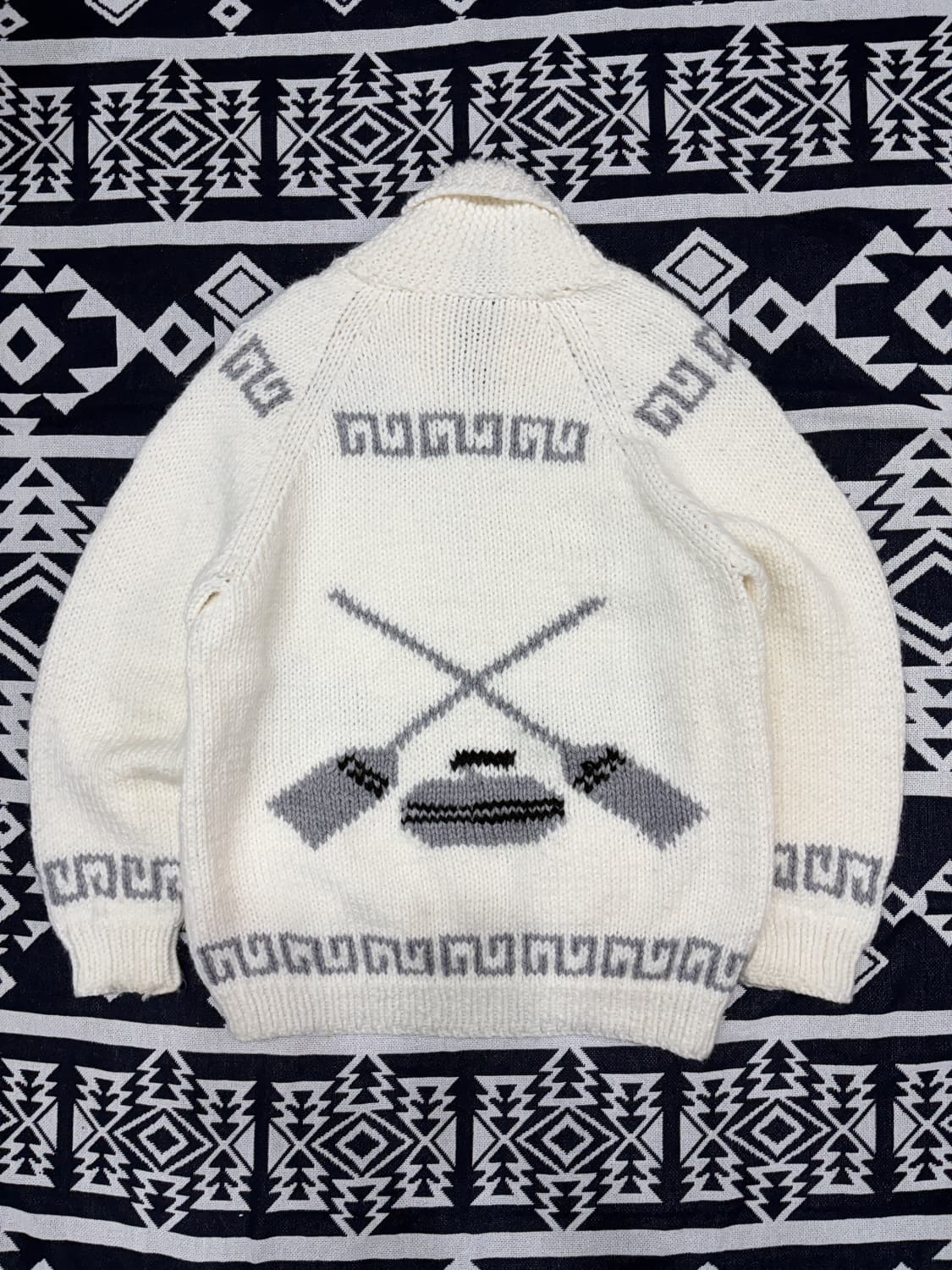 1970s 컬링 코위찬 2XL Curling Cowichan 캐나다스웨터 상품이미지2