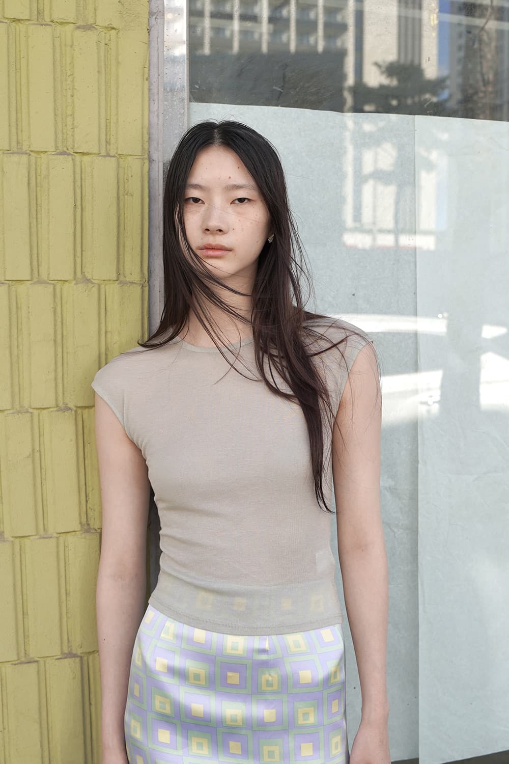 Nuuanu 누아누 탑 Onwa top_sage 상품이미지4