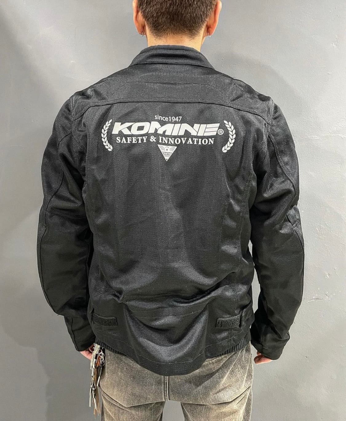 Komine 폴리 라인 디테일 레이싱 재킷 상품이미지5