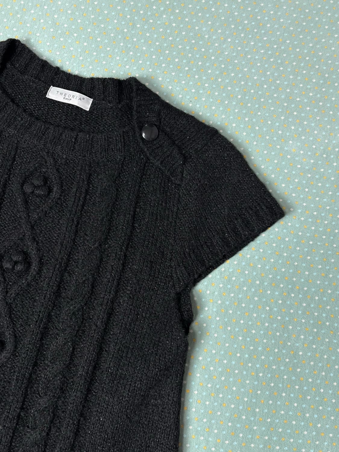 블랙 니트 반소매 원피스 상품이미지9