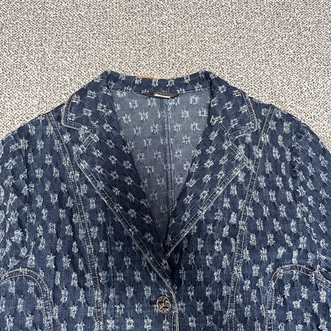 빈티지 데님 롱 자켓 상품이미지2