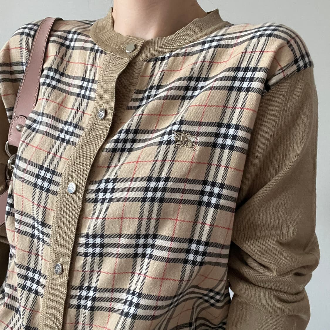 BURBERRY wool check cardigan 상품이미지4