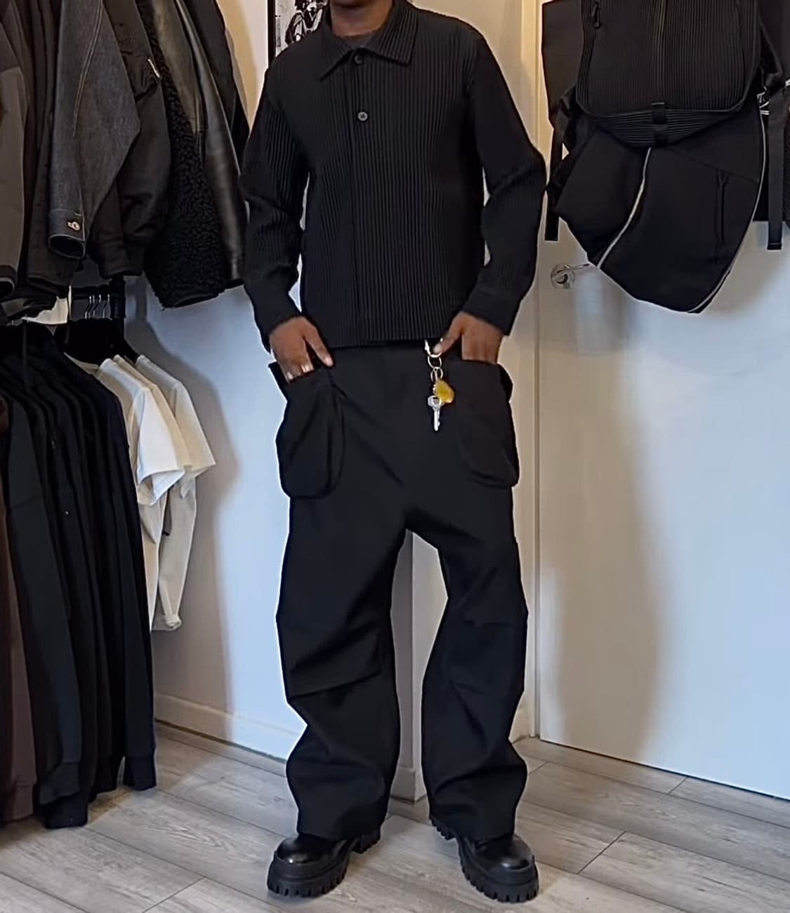 이세이 미야케 옴므 플리세 울라이크 블루종 트러커 자켓 상품이미지1