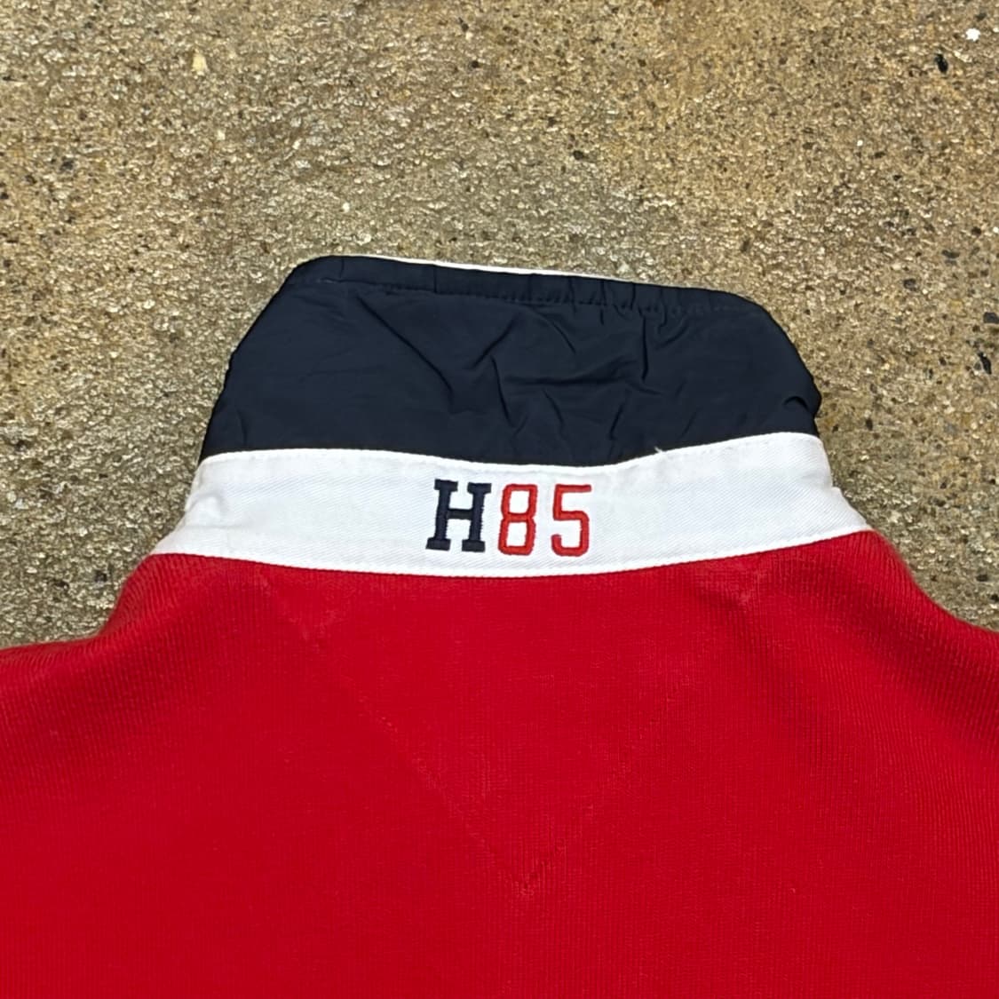 레어 00s 미국 빈티지 타미힐피거 헤비코튼 럭비티 카라티 상품이미지8