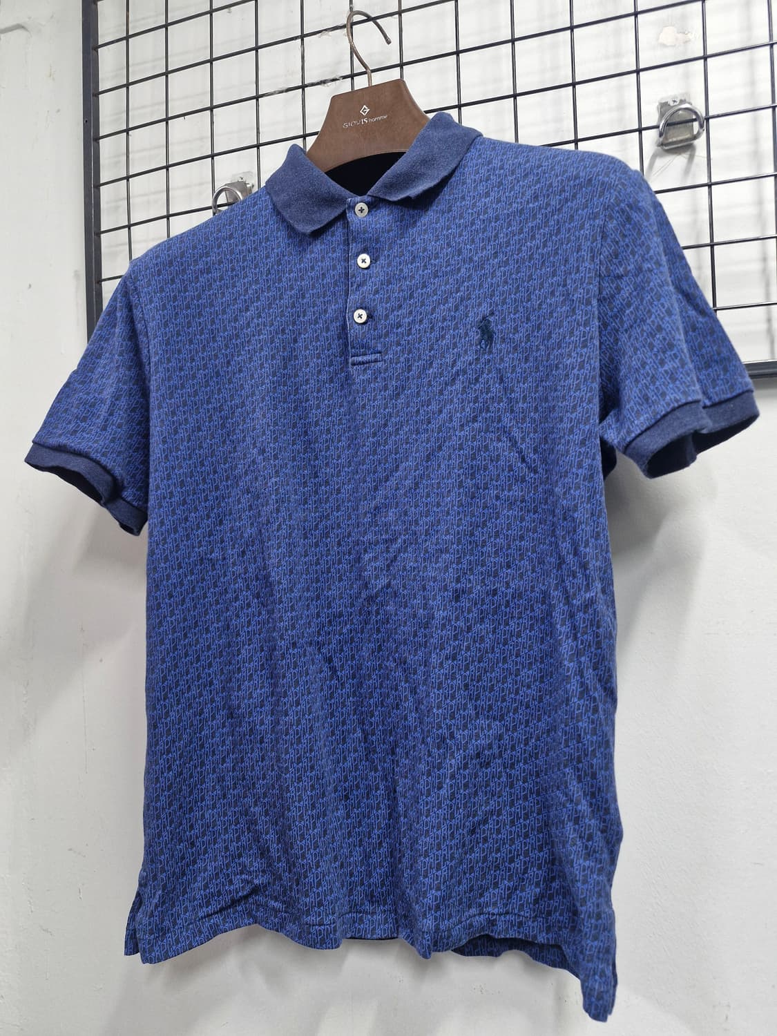 95M 폴로랄프로렌 블루 패턴 카라 반팔티. 상품이미지3