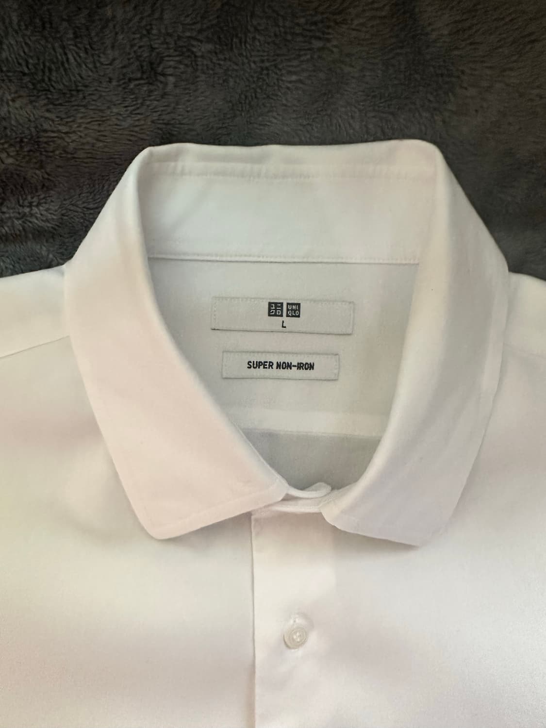 유니클로 슈퍼 논아이론 셔츠 화이트 상품이미지2