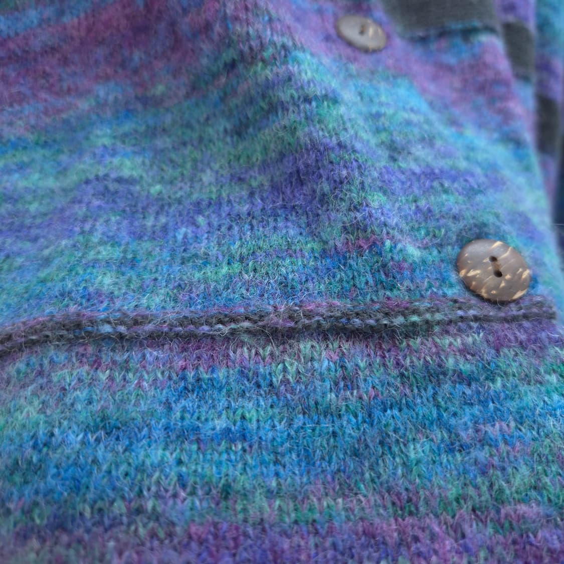 울혼방 스트라이프 가디건 일본빈티지 상품이미지8