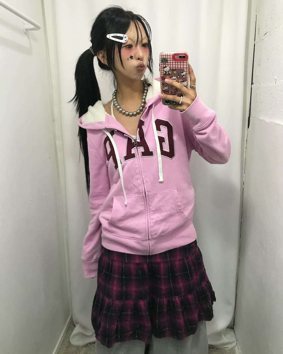 GAP Baby Pink Fleece Hood Zip-Up 상품이미지6